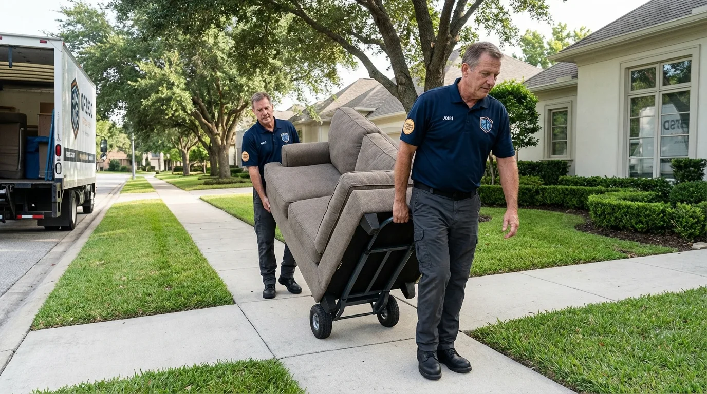 Local residential moving crew loading furniture in Parkersburg, IA